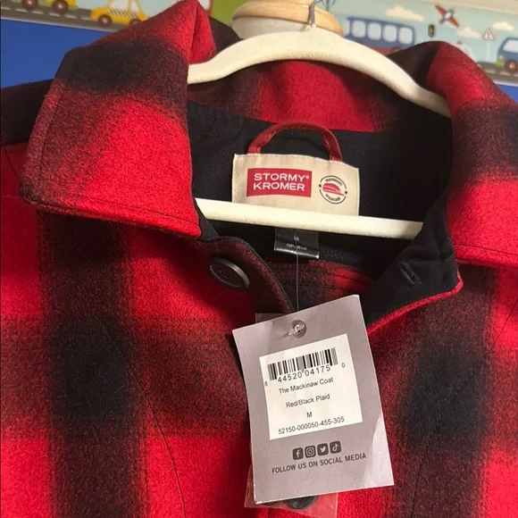 Red and Black Plaid Jacket